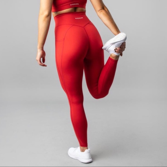 Alphalete Pants - Alphalete Alphalux Pocket Legging Ember